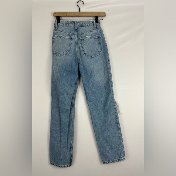 Zara Distressed High Rise Mom Jeans - Picture 6 of 13